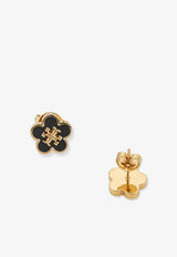 Tory Burch Forget Me Not Kira Stud Earrings Black 147151720_Gold black_40005333