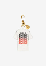 PINKO Amore T-shirt Charm Keyring White 106363A0F1ZRFQ_White_44130175