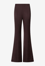 PINKO Pinolo Satin Flared Pants Purple 106434A361R57_Bordeaux_44130458