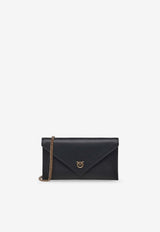 PINKO Small Love Birds Envelope Clutch Bag Black 105347A0F1Z99Q_Black_44130177