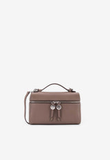 Tory Burch Romy Slim Vanity Bag in Hammered Leather Taupe 178948250_Wild Mushroom_40005340