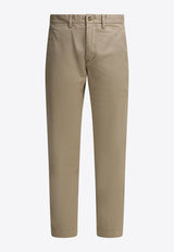 Stitched Straight-Leg Pants