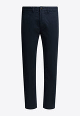 Stitched Straight-Leg Pants