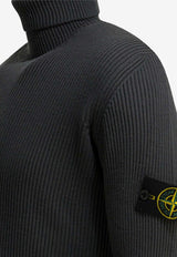 Stone Island Compass Patch Turtleneck Knitted Sweater Gray 5100052S00C2V0062_a5554652-f7f1-4c86-bc73-9bff197068e4