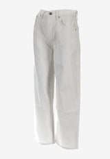Anine Bing Manon Straight-Leg Jeans White A0610896_OFW25