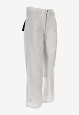 Anine Bing Manon Straight-Leg Jeans White A0610896_OFW25