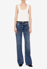 Anine Bing Hugh Straight-Leg Jeans Blue A061134418_WHD8