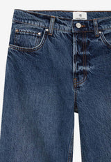 Anine Bing Hugh Straight-Leg Jeans Blue A061134418_WHD8