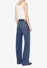 Anine Bing Hugh Straight-Leg Jeans Blue A061134418_WHD8