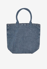 Anine Bing Leo Printed Logo Tote Bag Blue A1311857_WHD59