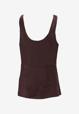 Anine Bing Lea Silk Sleeveless Top Brown A070839_BWN43