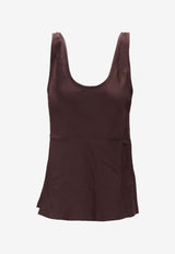 Anine Bing Lea Silk Sleeveless Top Brown A070839_BWN43