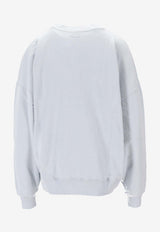 Anine Bing Miles Logo Sweatshirt Light Blue A0812063_BEL41