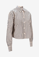 Anine Bing Essie Striped Cropped Shirt Multicolor A0712065_STR13