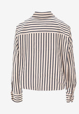 Anine Bing Essie Striped Cropped Shirt Multicolor A0712065_STR13