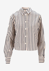 Anine Bing Essie Striped Cropped Shirt Multicolor A0712065_STR13