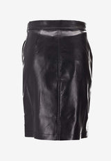 Anine Bing Alanis Leather Mini Skirt Black A0411814_BLK26