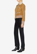 Dsquared2 Zip-Up Leather and Fur Jacket Brown S75AM0927SY1600132