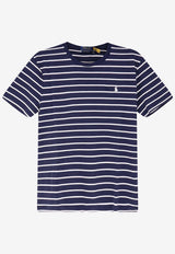 Polo Ralph Lauren Embroidered Logo Stripe T-shirt Navy 710B16648001_REFINED NAVY WHITE_48136898