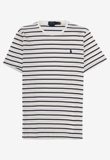 Polo Ralph Lauren Embroidered Logo Stripe T-shirt White 710B16648002_WHITE REFINED NAVY_48136856