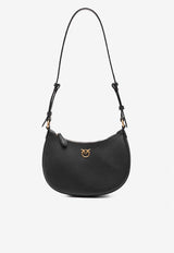 PINKO Mini Half Moon Leather Crossbody Bag Black 102790A0F1Z99Q_Black_44129901
