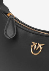 PINKO Mini Half Moon Leather Crossbody Bag Black 102790A0F1Z99Q_Black_44129901