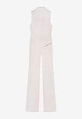 Elisabetta Franchi Logo-Plaque Buttoned Jumpsuit Ivory TJ45N61E2360_Ivory_41973257