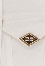 Elisabetta Franchi Logo-Plaque Buttoned Jumpsuit Ivory TJ45N61E2360_Ivory_41973257