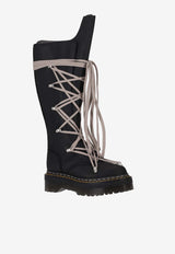 Rick Owens X Dr. Martens 1B60 Pentalace Knee-High Boots Black DW02E68110001_09