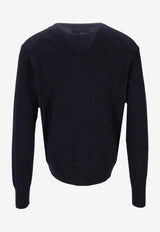 AMI PARIS Ami De Coeur Wool Sweater Navy HKS826001_414