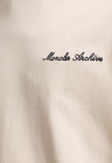 Moncler Embroidered Signature Logo T-shirt Cream L10918C0001589AYY_060