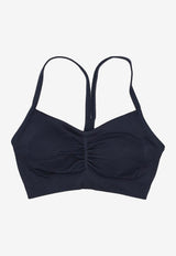 Adidas By Stella McCartney Seamless Halterneck Yoga Bra Navy JZ3034_legend ink