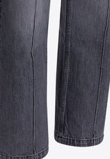Washed Straight-Leg Jeans