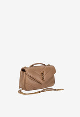 Saint Laurent Mini Loulou Leather Shoulder Bag Tan 860628AAEAX_2357