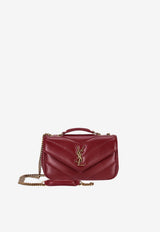 Saint Laurent Mini Loulou Leather Shoulder Bag Red 860628AAEAX_6946