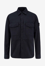 Stone Island Logo Patch Buttoned Shirt Blue L1S151200012S0F36V0020_Blue_48900840