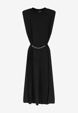 PINKO Alexiana Chain-Embellished Maxi Dress Black 106493A32DZ99_Black_44130345