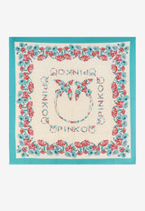 PINKO Love Birds Print Silk Scarf Multicolor 106656A38IDS3_Panna/verde_44130092