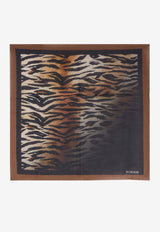PINKO Tiger Print Silk Scarf Multicolor 106688A39OLZ5_MultiColour_44130062