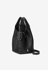 Ralph Lauren Small Play Pebbled Leather Tote Bag Black 428944657013_001