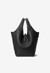 Ralph Lauren Small Play Pebbled Leather Tote Bag Black 428944657013_001