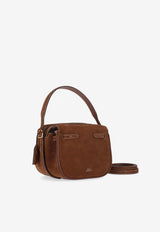 Ralph Lauren Mini Polo ID Suede Shoulder Bag Brown 428960569001_999