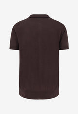 Tom Ford V-neck Polo T-shirt Brown KPS041YMC047ECC_Brown_40468872