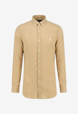 Polo Ralph Lauren Embroidered Buttoned Shirt Beige 710968915502_CAFE TAN_48136834