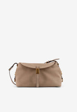 PINKO Medium Saddle Baguette Suede Shoulder Bag Beige 105049A0F6C50Q_Beige_44130196