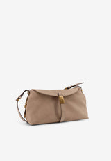 PINKO Medium Saddle Baguette Suede Shoulder Bag Beige 105049A0F6C50Q_Beige_44130196