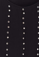 PINKO Sleeveless Studded Top Black 106214A31FZ99_Black_44130433