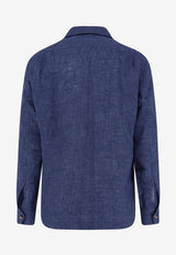 Brunello Cucinelli Buttoned Long-Sleeved Shirt
 Blue MF6300648C018_Blue_40000219