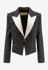 Valentino Single-Breasted Polka Dots Blazer Black 8B3CE58598STB1_NERO BETULLA_42176738