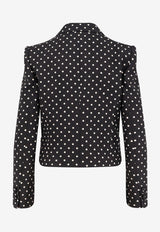 Valentino Single-Breasted Polka Dots Blazer Black 8B3CE58598STB1_NERO BETULLA_42176738